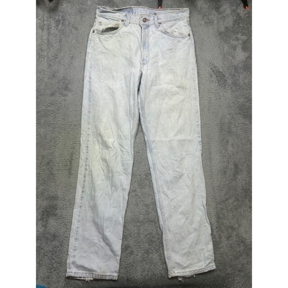Vintage Levis 550 Jeans Mens 34x34 Relaxed Fit Made USA‎ Holes Stains 90s Denim